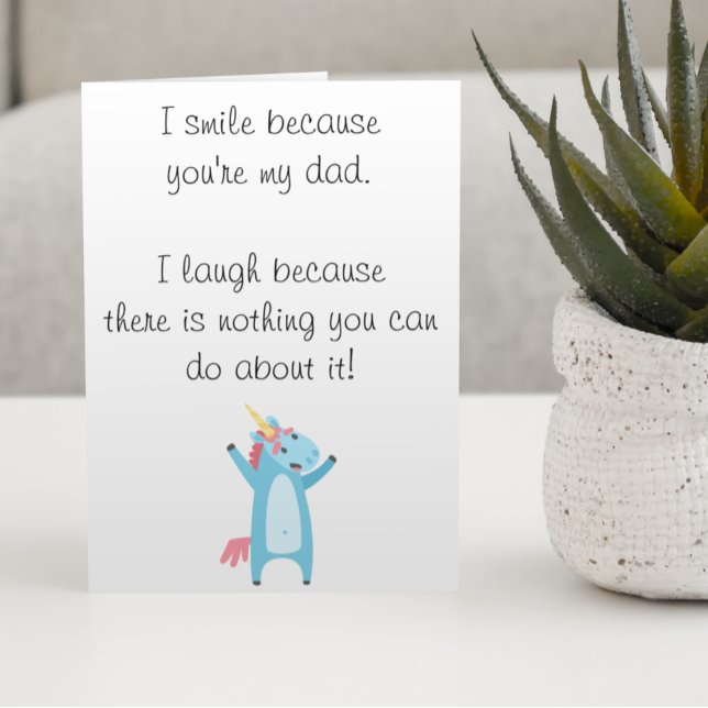 Cartão Feliz Aniversário Humor Pai Engraçado (Criador carregado)