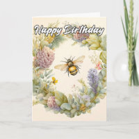 Feliz aniversário | Ilustração de Bumblebee Spring