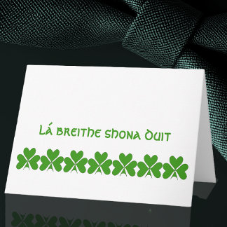 Cartão Feliz Aniversário Irlandês