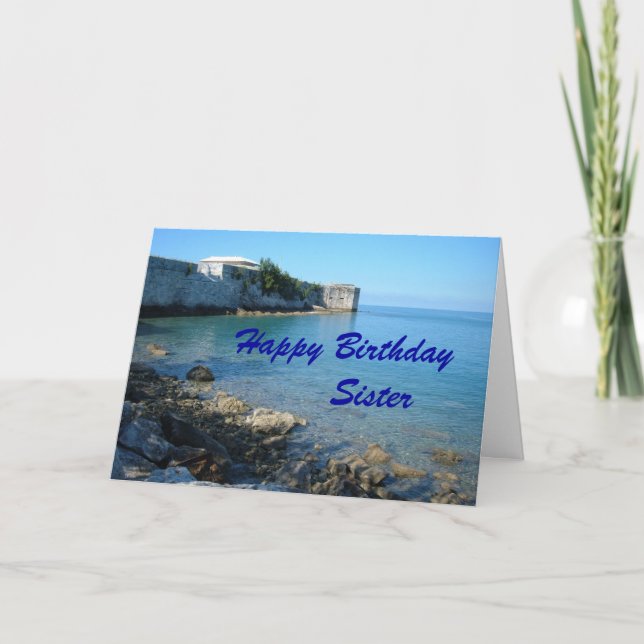 Cartão Feliz Aniversário Irmã (Frente)