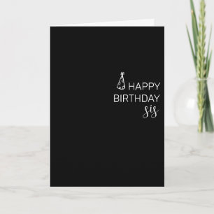 Cartão Feliz Aniversário Irmã minimalista Simples