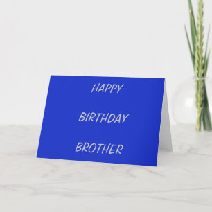 Cartão Feliz aniversário Irmão Plain Royal Blue