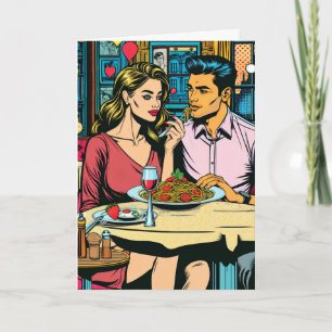 Cartão Feliz Aniversário   Jantar de Espaguete