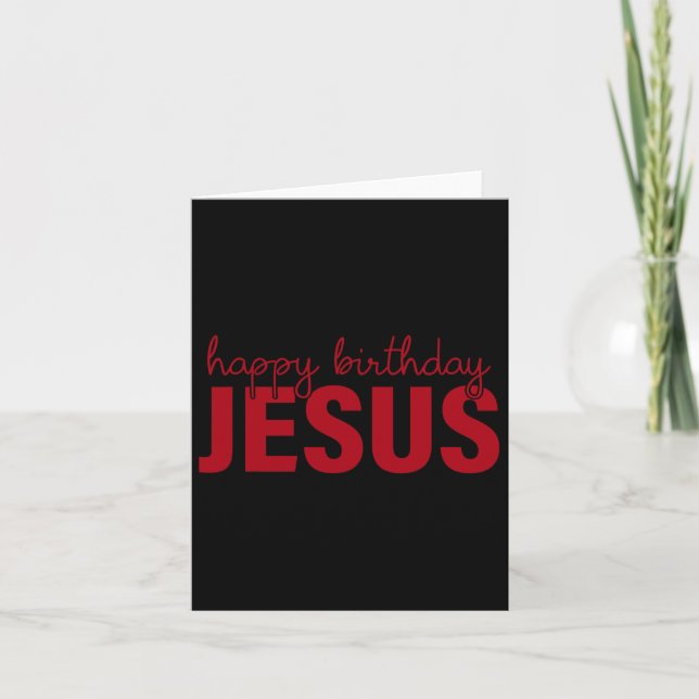 Cartão Feliz aniversário, Jesus! (Frente)