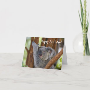 Cartão Feliz aniversário Koala Bear