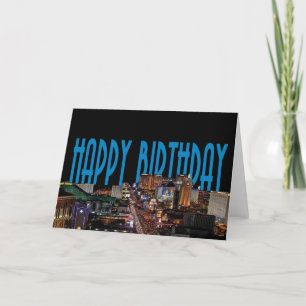CARTÃO FELIZ ANIVERSÁRIO LAS VEGAS CARD ADICIONAL NOME!