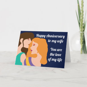 Cartão Feliz Aniversário Lésbica Casal Dois Mulheres