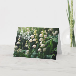 Cartão Feliz aniversário Lily das Flores do Vale