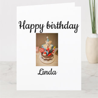 Cartão Feliz aniversário Linda