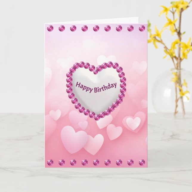 Cartão Feliz Aniversário Linda Brilhante (Flor Amarela)