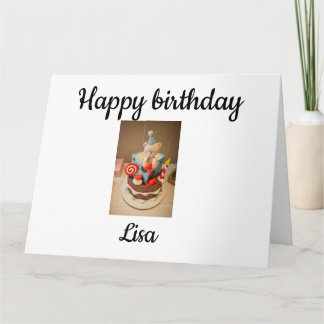 Cartão Feliz aniversário Lisa