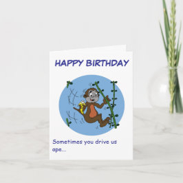 Cartão Feliz Aniversário, Macaco