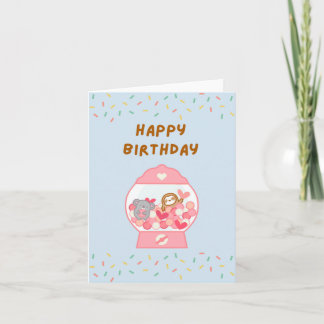 Cartão Feliz Aniversário, Machine Gumball Sloth