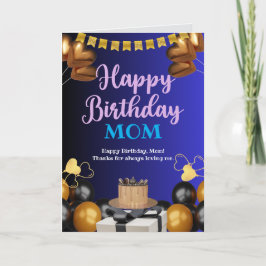 Cartão Feliz aniversário mãe