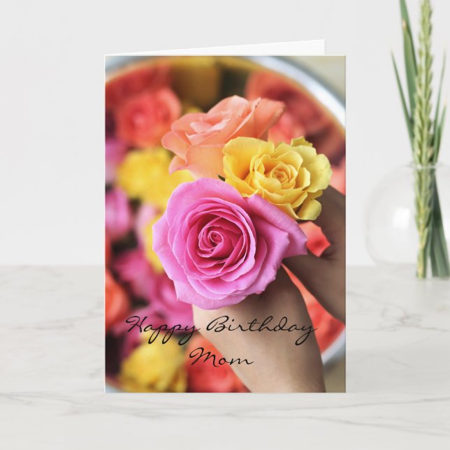 Cartão Feliz aniversário mãe (Frente)