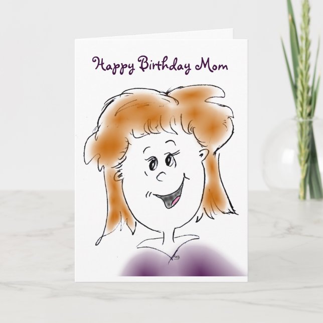Cartão Feliz aniversário mãe (Frente)