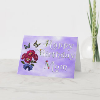 Cartão Feliz aniversário mãe