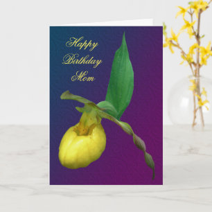 Cartão Feliz Aniversário, Mãe, A Senhora Slipper Flower C