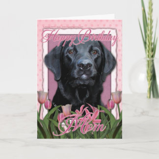 Cartão Feliz Aniversário Mãe - Labrador - Preto - Gage