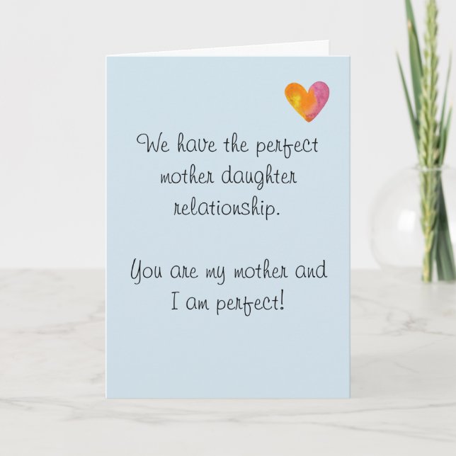 Cartão Feliz Aniversário Mãe Mãe Humor Engraçado (Frente)