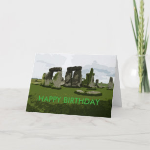 Cartão Feliz aniversário mais novo que Stonehenge