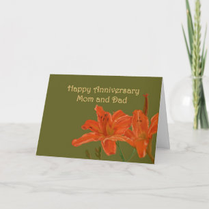Cartão Feliz Aniversário Mamãe e Papai
