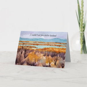 Cartão Feliz Aniversário Marido Deserto Paisagem