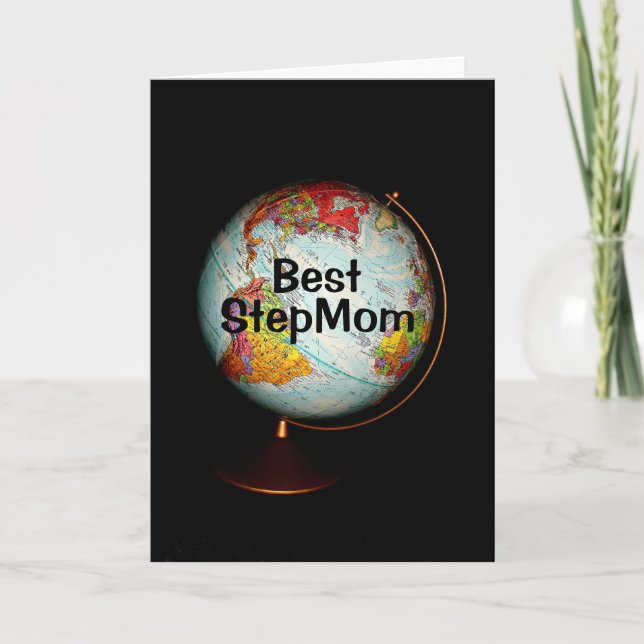 Cartão Feliz Aniversário, Melhor Passo Mãe Na Terra! (Frente)