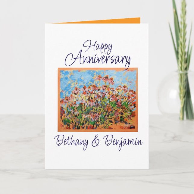 Cartão Feliz Aniversário, Melhores Desejos aos Conseguido (Frente)