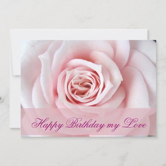 Cartão Feliz aniversário, meu amor (Frente)