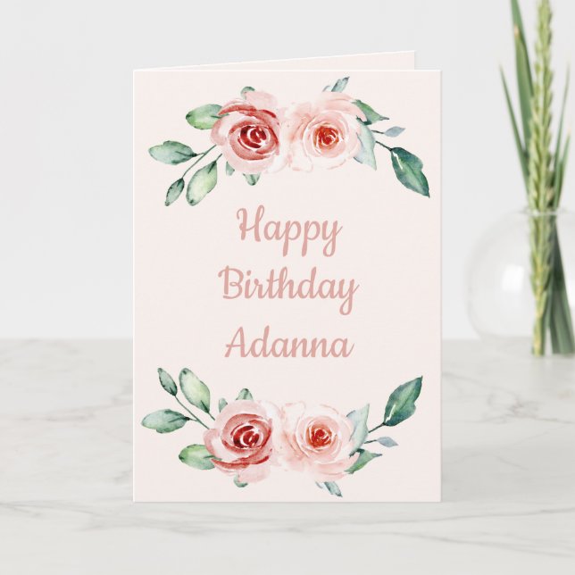 Cartão Feliz aniversário, meu amor (Frente)