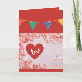 Cartão Feliz aniversário meu amor