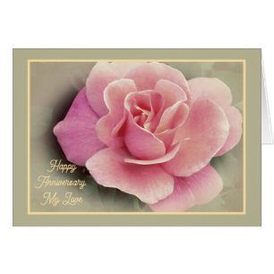 Cartão Feliz Aniversário, Meu Amor/Rosa Rosa Rosa