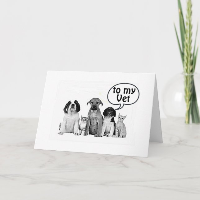 CARTÃO FELIZ ANIVERSÁRIO **MEU VETERINÁRIO*** E AMIGO! (Frente)