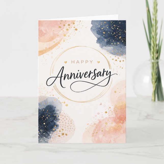 Cartão Feliz Aniversário - moderno (Frente)