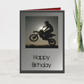 Cartão Feliz aniversário - Motocross