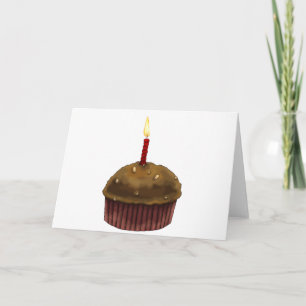 Cartão Feliz aniversário Muffin