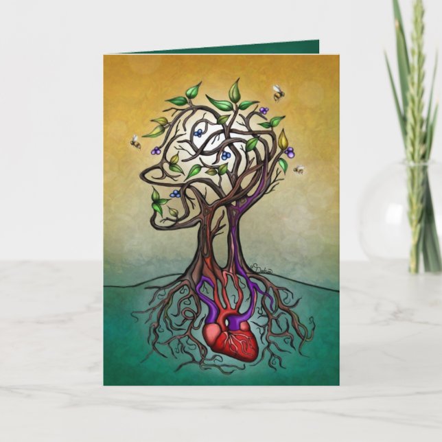 Cartão Feliz aniversário - Natureza Humana (Frente)