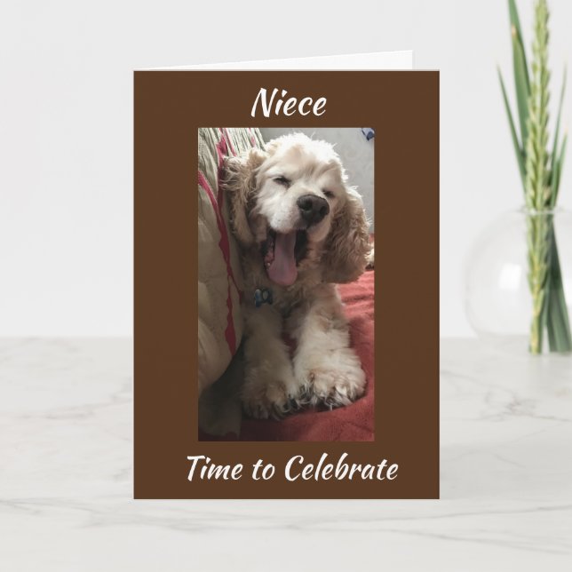 CARTÃO FELIZ ANIVERSÁRIO ***NIECE*** VOCÊ É UMA PLACA "ES (Frente)