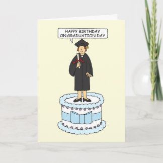 Cartão Feliz Aniversário no Dia da Formatura para Ela