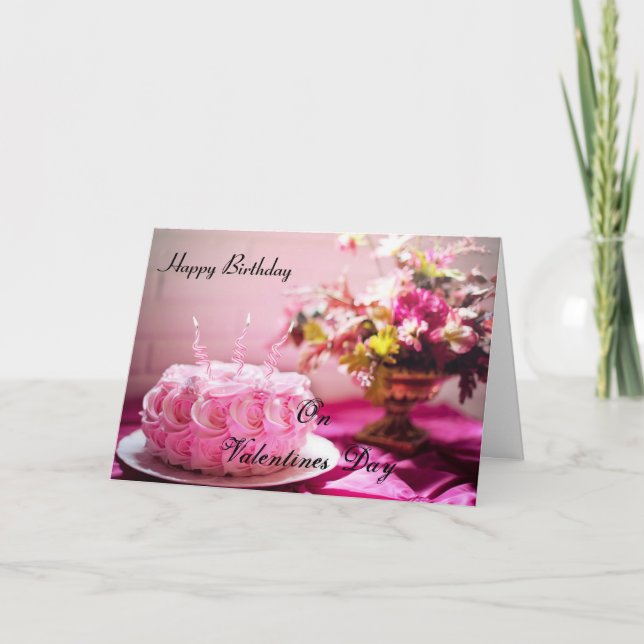Cartão Feliz aniversário, no Dia dos Namorados (Frente)