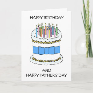 Cartão Feliz aniversário no Dia dos Pais