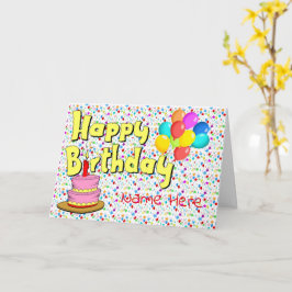 Cartão Feliz Aniversário/Nome