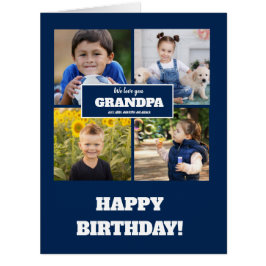 Cartão Feliz Aniversário Nós Amamos Você Vô Azul 4 Fotos