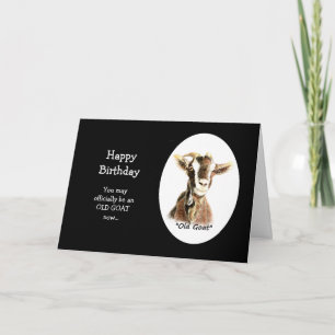 Cartão Feliz Aniversário Oficialmente Velho Cabra Que Ado