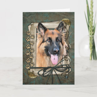 Cartão Feliz aniversário - Oportunidade de German shepher