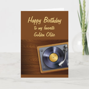 Cartão Feliz aniversário Ouro favorito Oldie Divertido V
