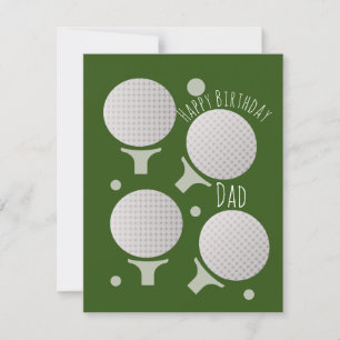 Cartão Feliz Aniversário Pai Avô Golfe