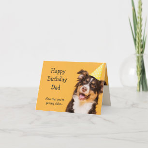Cartão Feliz Aniversário, Pai Cachorro Engraçado, Envel