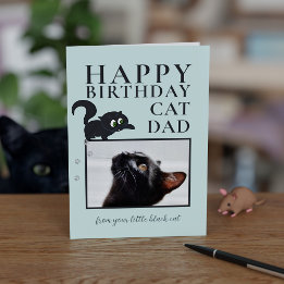 Cartão Feliz Aniversário Pai de Gato Da Foto do Gato Pret